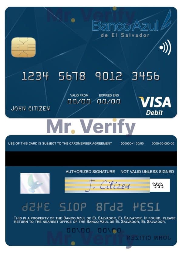 Fillable El Salvador Banco Azul de El Salvador visa debit card Templates Fillable El Salvador Banco Azul de El Salvador visa debit card Templates