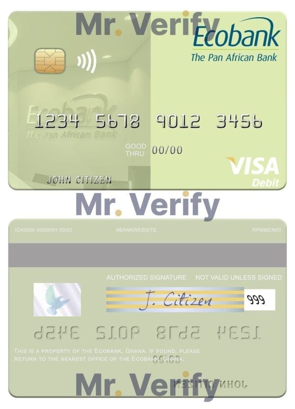 Fillable Ghana Ecobank Ghana visa debit card Templates