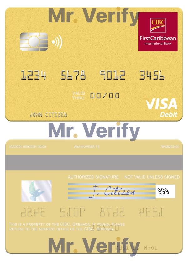Fillable Grenada CBIC visa card Templates