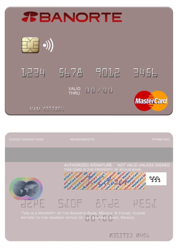 Fillable Mexico Banorte bank mastercard credit card Templates Fillable Mexico Banorte bank mastercard credit card Templates