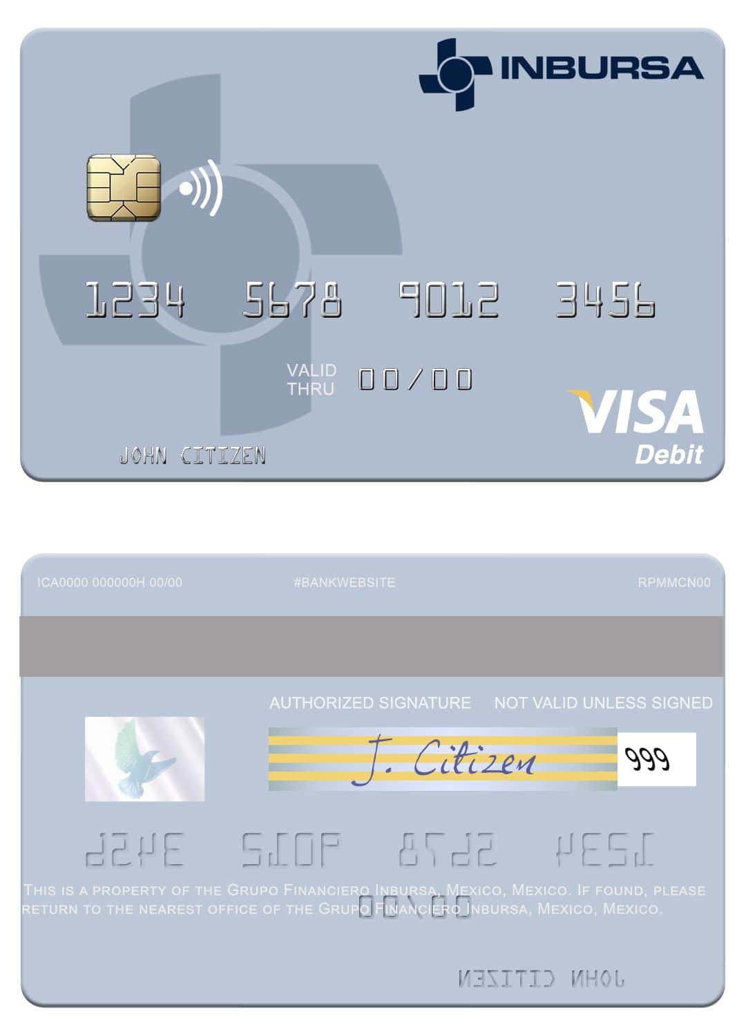 Fillable Mexico Grupo Financiero Inbursa visa debit credit card Templates Fillable Mexico Grupo Financiero Inbursa visa debit credit card Templates