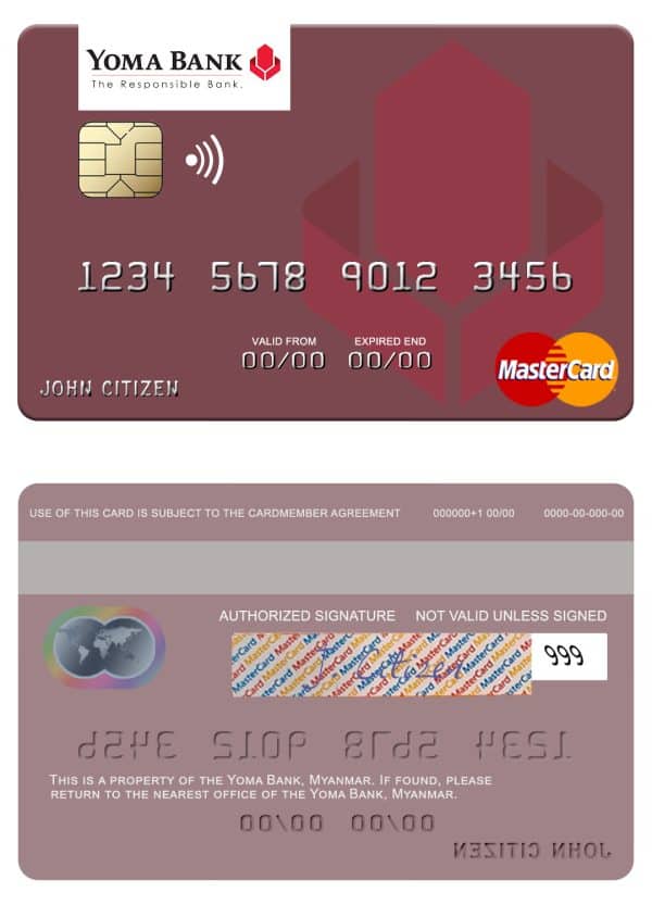 Fillable Myanmar Yoma Bank Limited mastercard Templates Fillable Myanmar Yoma Bank Limited mastercard Templates