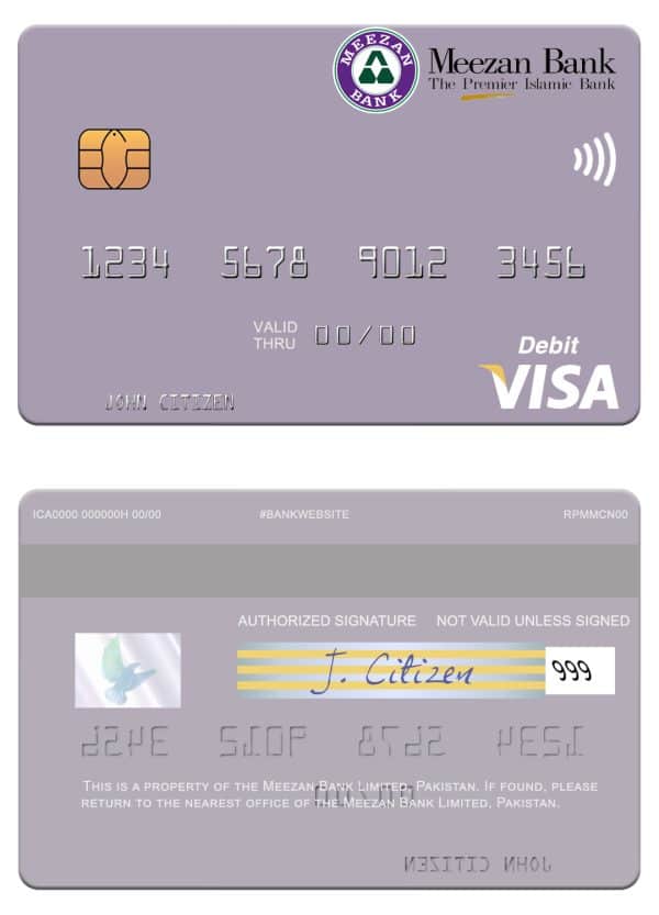 Fillable Pakistan Meezan Bank Limited visa debit card Templates Fillable Pakistan Meezan Bank Limited visa debit card Templates