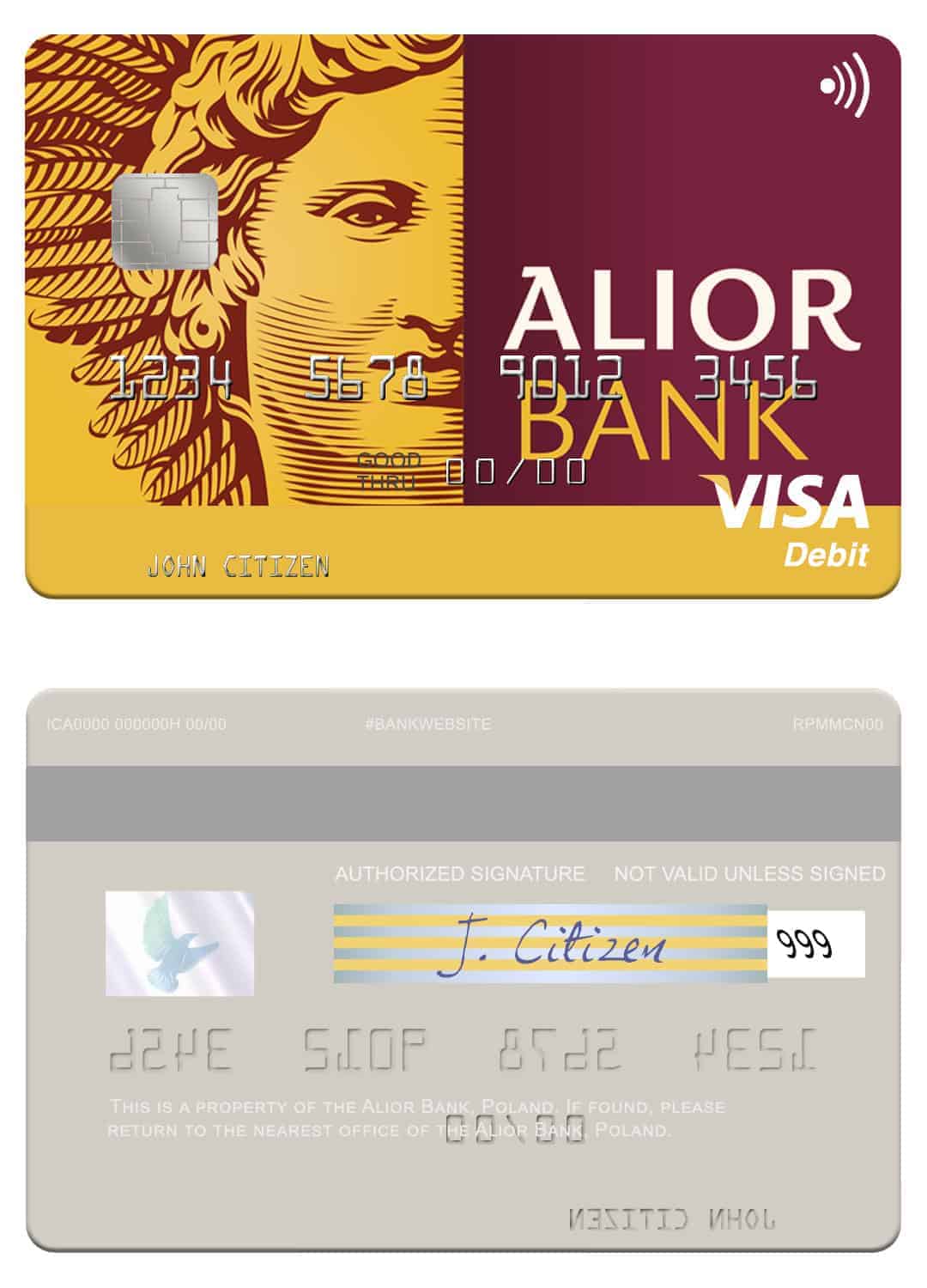 Fillable Poland Alior Bank visa debit card Templates Fillable Poland Alior Bank visa debit card Templates