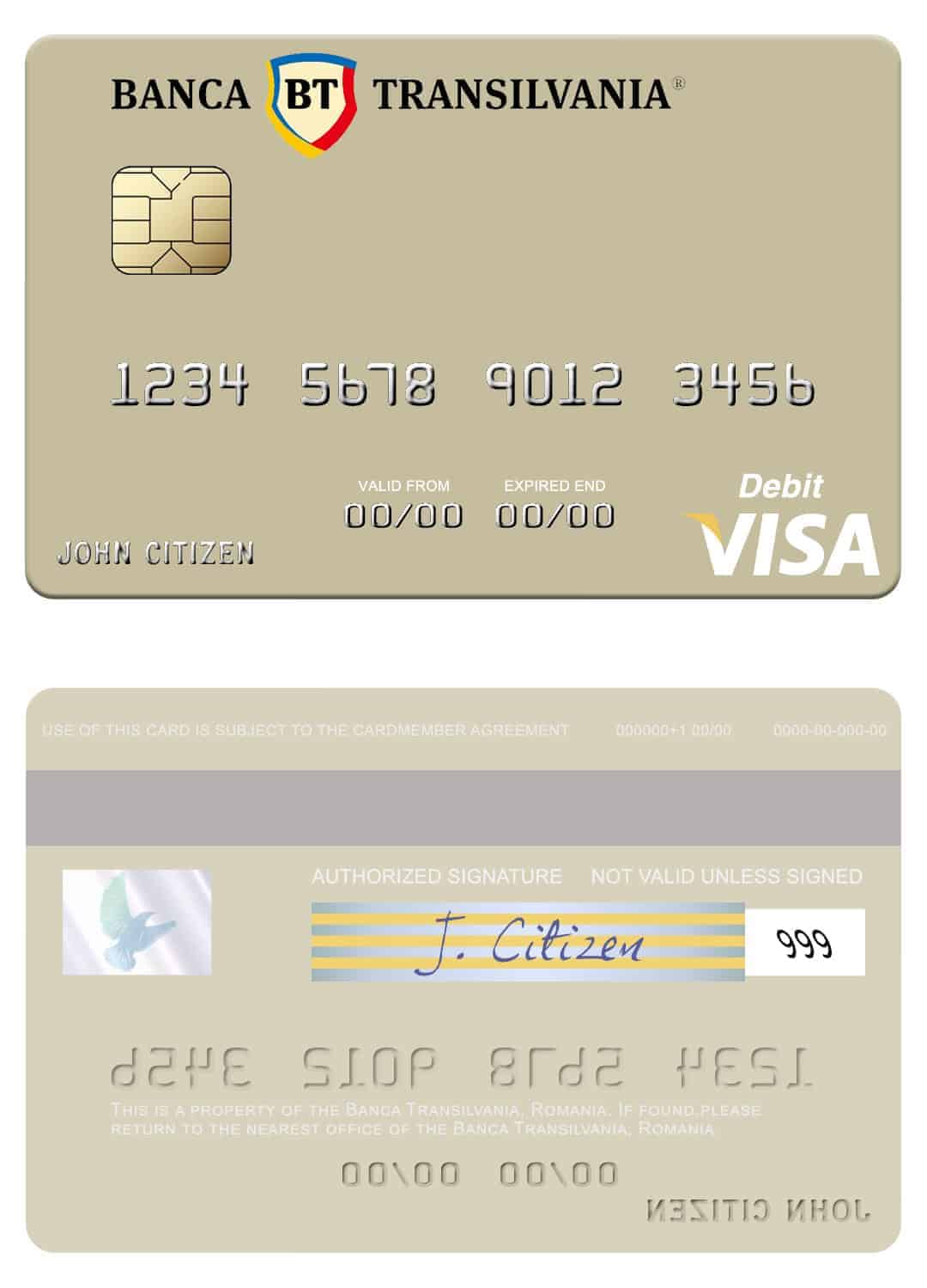 Fillable Romania Banca Transilvania visa debit card Templates Fillable Romania Banca Transilvania visa debit card Templates