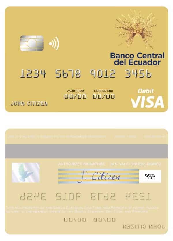Fillable Sao Tome and Principe Banco Ecuador visa debit card Templates Fillable Sao Tome and Principe Banco Ecuador visa debit card Templates