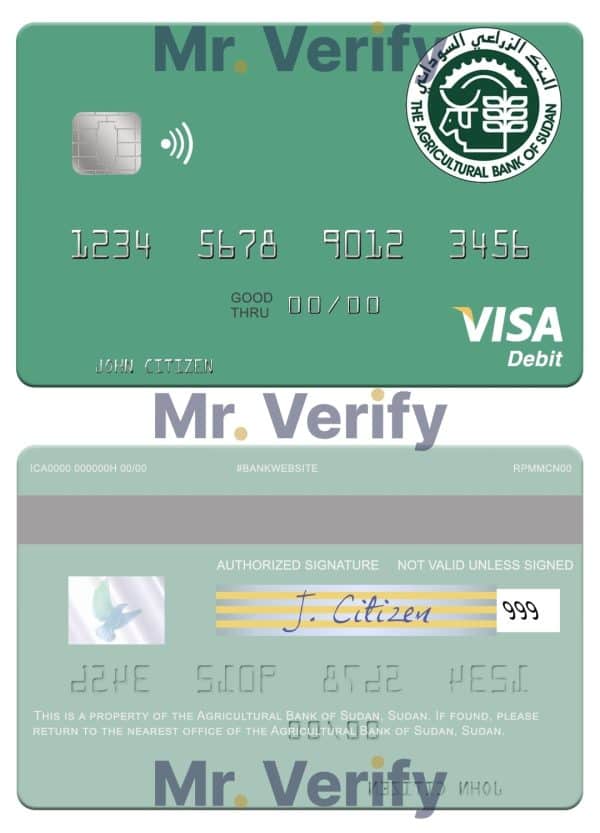 Fillable Sudan The Agricultural Bank of Sudan visa debit card Templates Fillable Sudan The Agricultural Bank of Sudan visa debit card Templates