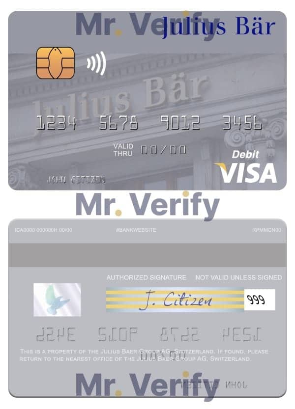 Fillable Switzerland Julius Baer Group AG visa debit card Templates Fillable Switzerland Julius Baer Group AG visa debit card Templates