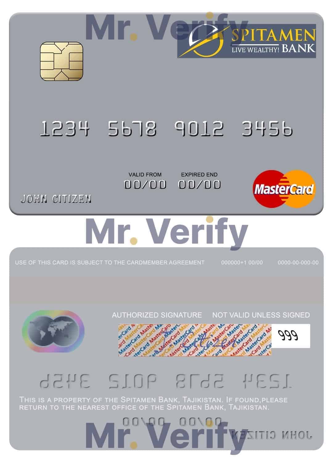Fillable Tajikistan Spitamen Bank mastercard Templates Fillable Tajikistan Spitamen Bank mastercard Templates