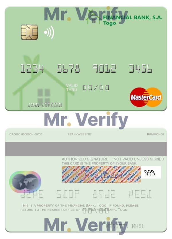 Fillable Togo Financial Bank mastercard Templates Fillable Togo Financial Bank mastercard Templates