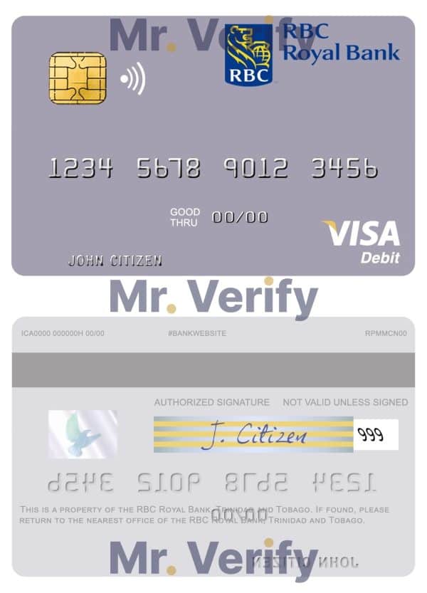 Fillable Trinidad and Tobago RBC Royal Bank visa debit card Templates Fillable Trinidad and Tobago RBC Royal Bank visa debit card Templates