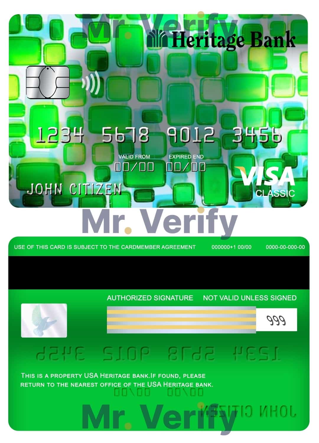Fillable USA Heritage bank visa classic card Templates Fillable USA Heritage bank visa classic card Templates