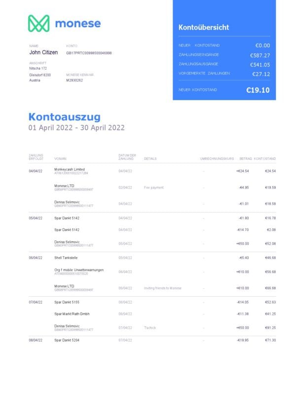 Germany-Monese-bank-statement-Word-and-PDF-template-3-pages-1.jpg Germany Monese bank statement, Word and PDF template, 3 pages