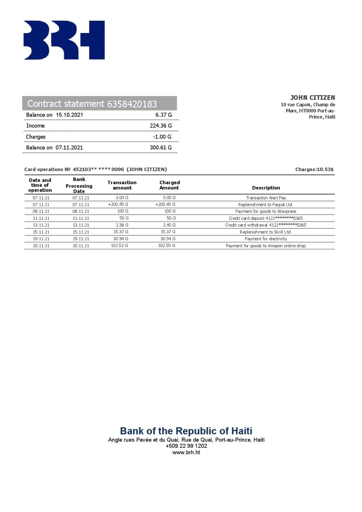Haiti-BRH-bank-statement-template-in-Word-and-PDF-format.jpg Haiti BRH bank statement template in Word and PDF format