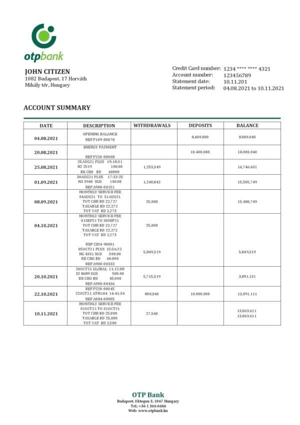 Hungary-OTP-bank-statement_000001.jpg Hungary OTP Bank statement template in Word and PDF format
