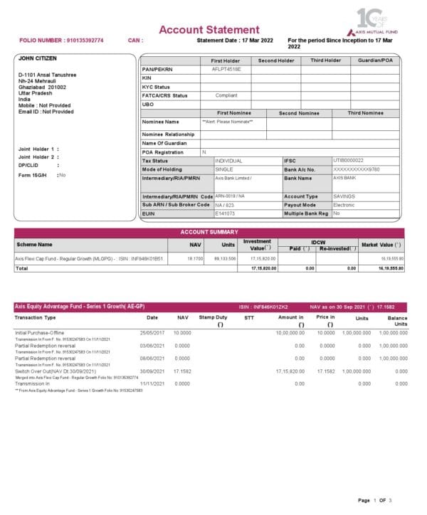 India-Axis-bank-statement-3-pages_000001.jpg India Axis bank statement, Word and PDF template, 3 pages