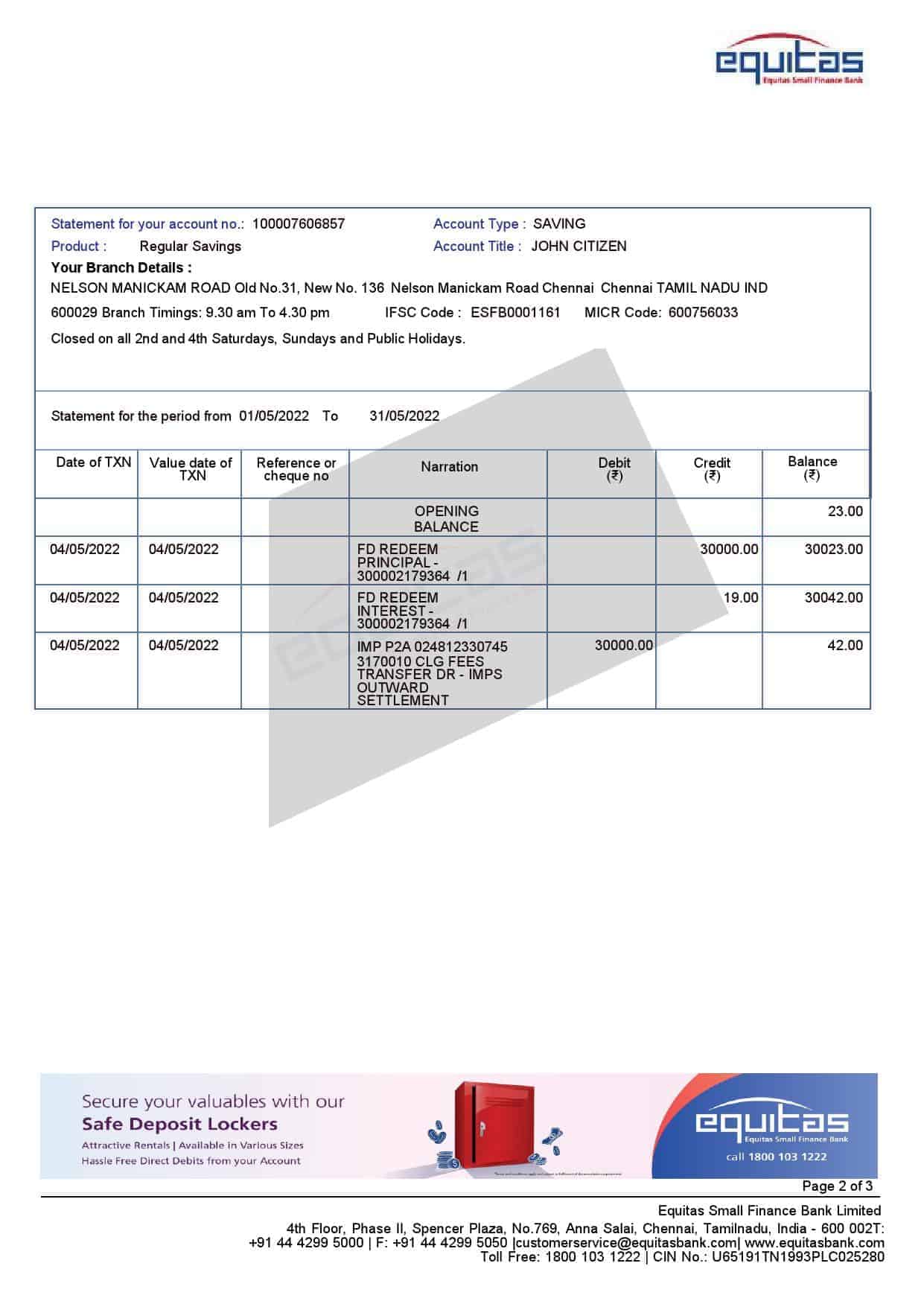 India-Equitas-bank-statement-Word-and-PDF-template-3-pages-2.jpg India Equitas Bank Statement Word and PDF Template, 3 pages - Image 2