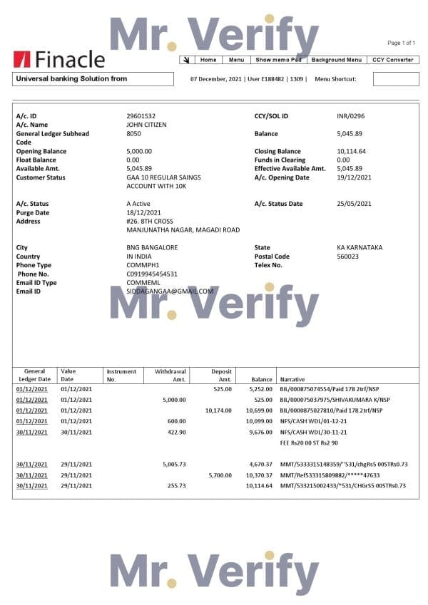 India-Finacle-bank-statement-easy-to-fill-template-in-Word-and-PDF-format.jpg India Finacle bank statement easy to fill template in Word and PDF format