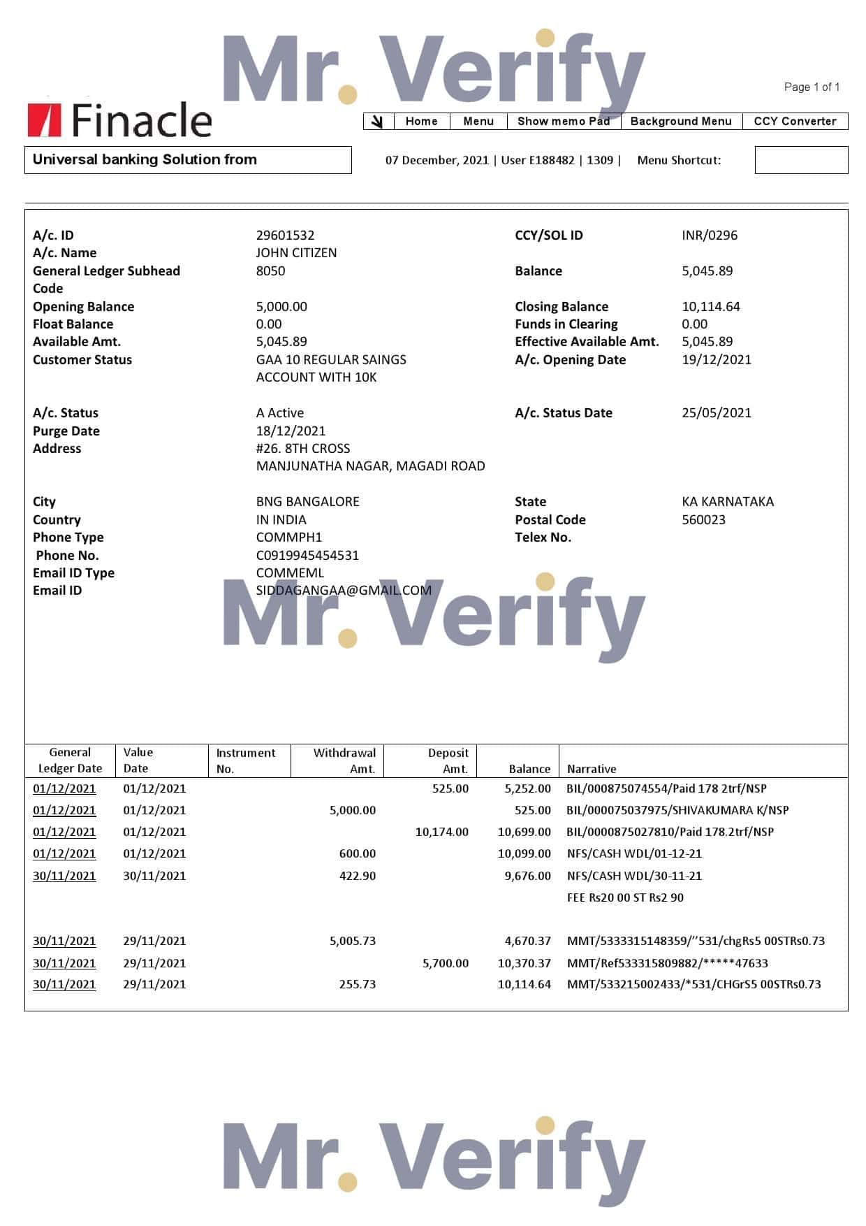 India-Finacle-bank-statement-easy-to-fill-template-in-Word-and-PDF-format.jpg India Finacle bank statement easy to fill template in Word and PDF format