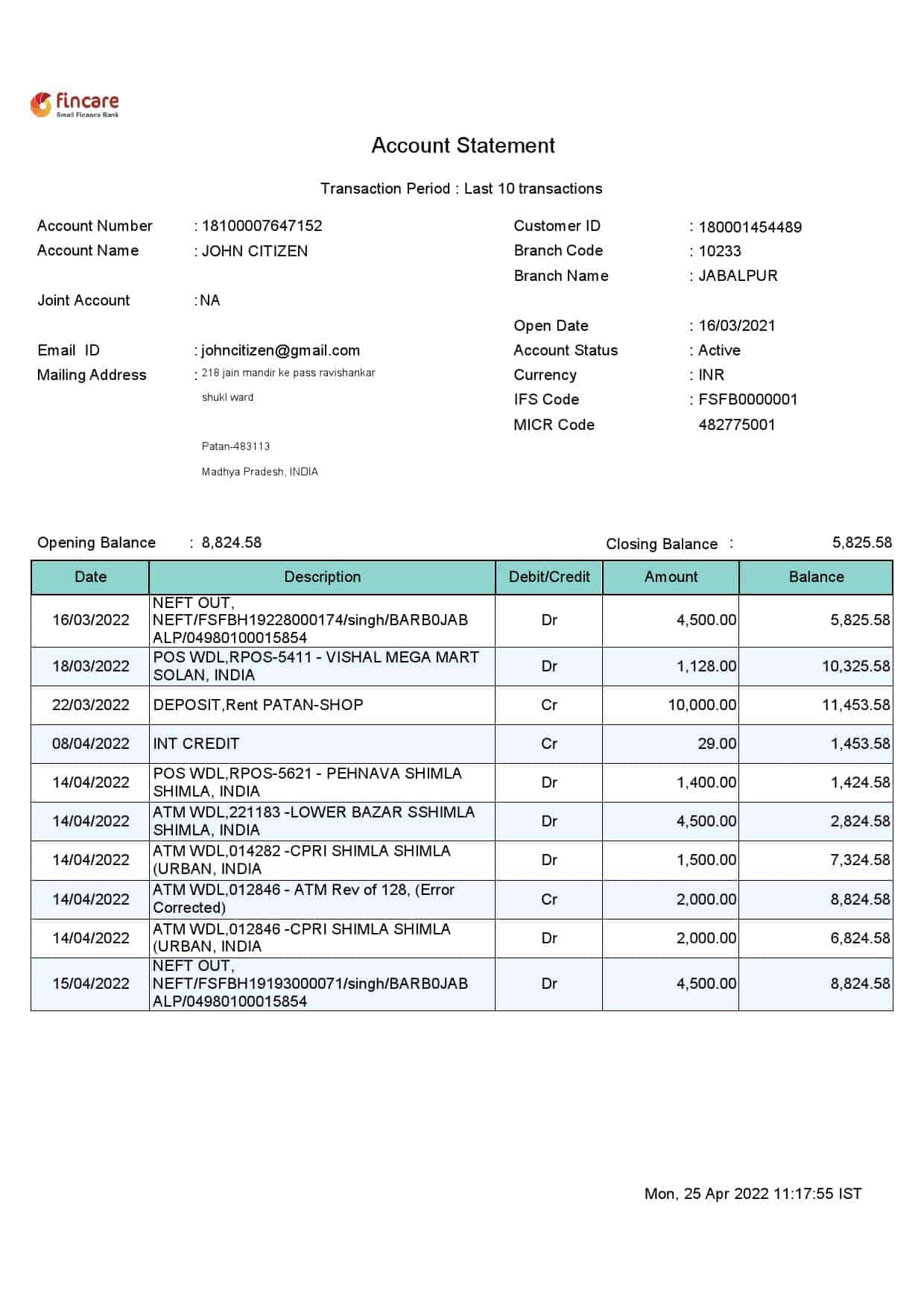 India-Fincare-bank-account-statement-Word-and-PDF-template.jpg India Fincare bank account statement, Word and PDF template