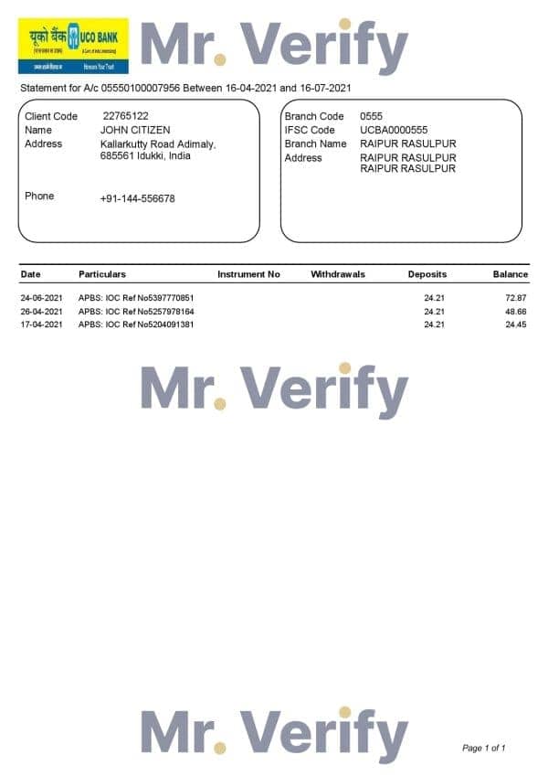 India-UCO-bank-statement-template-in-Word-and-PDF-format.jpg India UCO bank statement template in Word and PDF format