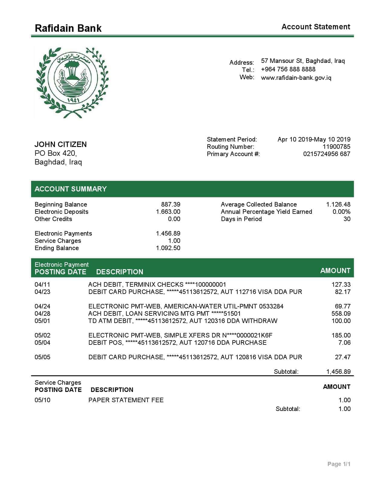 Iraq-Rafidain-bank-statement-easy-to-fill-template-in-Word-and-PDF-format.jpg Iraq Rafidain bank statement easy to fill template in Word and PDF format
