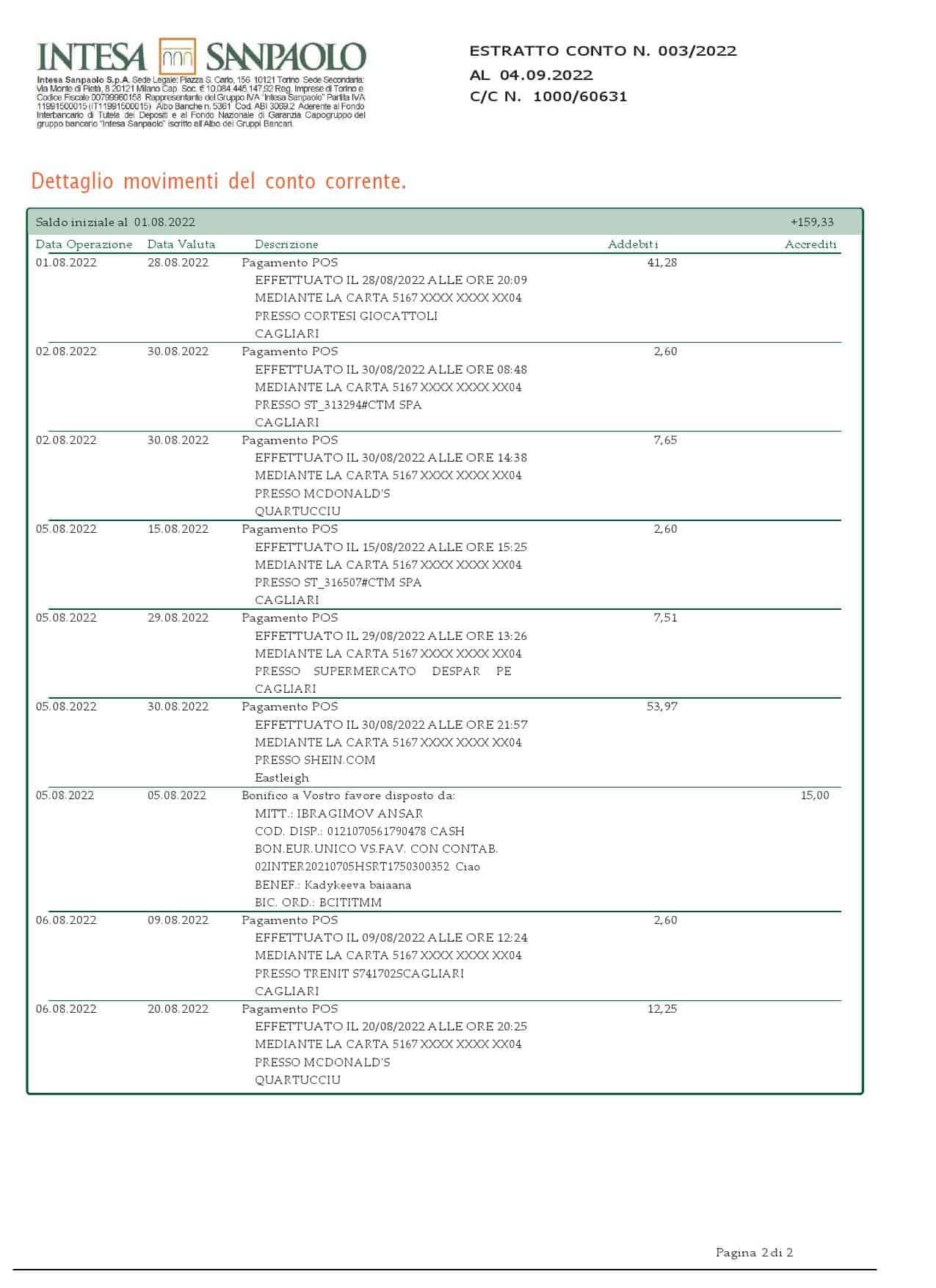 Italy-Intesa-Sanpaolo-bank-statement-Word-and-PDF-template-2-pages-2.jpg Italy Intesa Sanpaolo bank statement Word and PDF template, 2 pages - Image 2