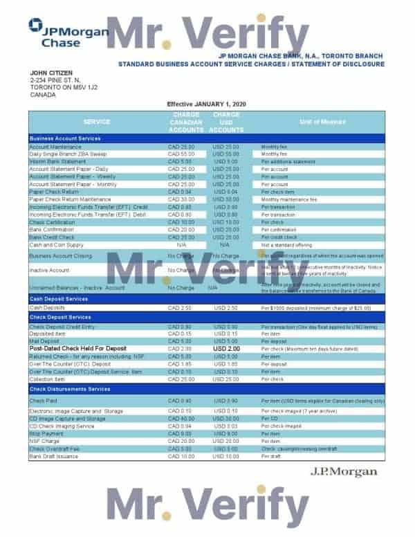 JP-Morgan-Chase-1.jpg Canada JP Morgan Chase Proof of Address Bank Statement Template in Word and PDF Format