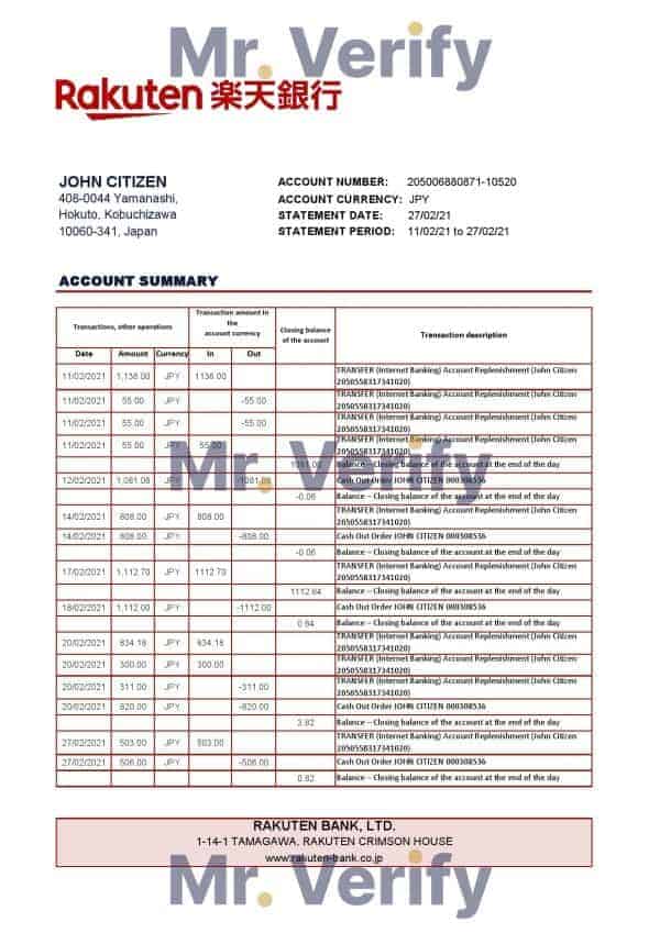 Japan-Rakuten-bank-statement-template-in-Excel-and-PDF-format.jpg Japan Rakuten bank statement template in Excel and PDF format