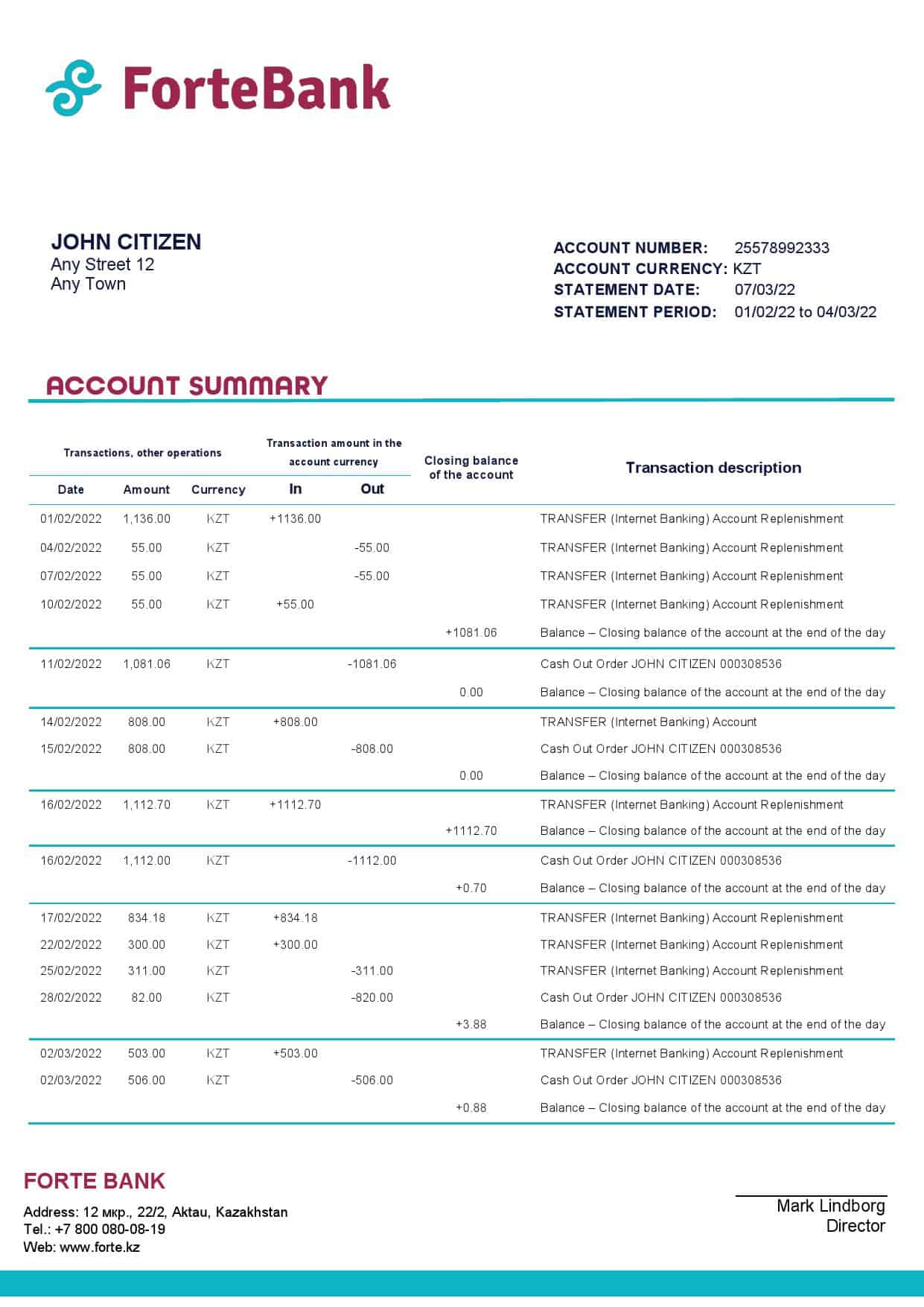 Kazakhstan-Forte-Bank_000001.jpg Kazakhstan Forte bank statement template in Word and PDF format