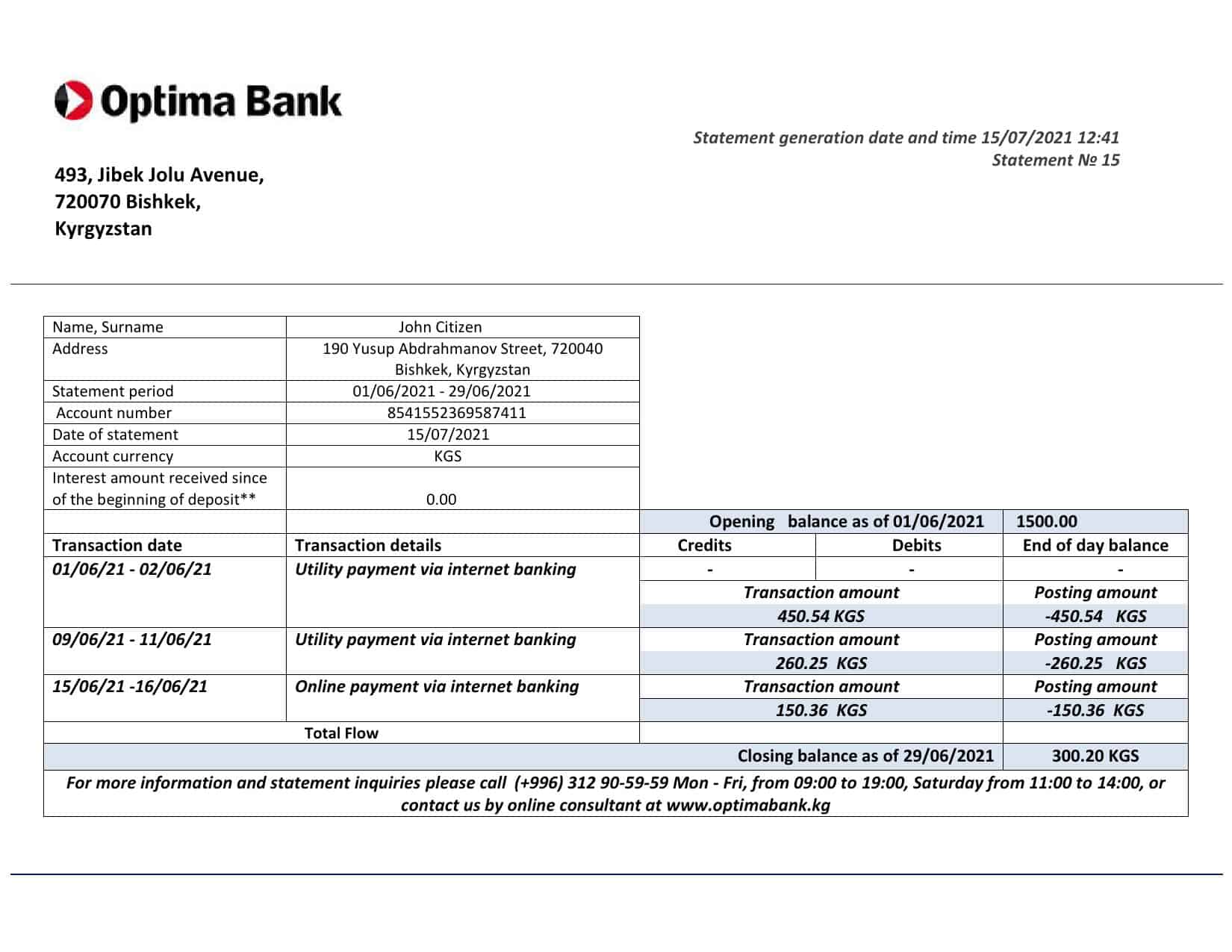 Kyrgyzstan-Optima-Bank-statement-template-in-Word-and-PDF-format.jpg Kyrgyzstan Optima Bank statement template in Word and PDF format