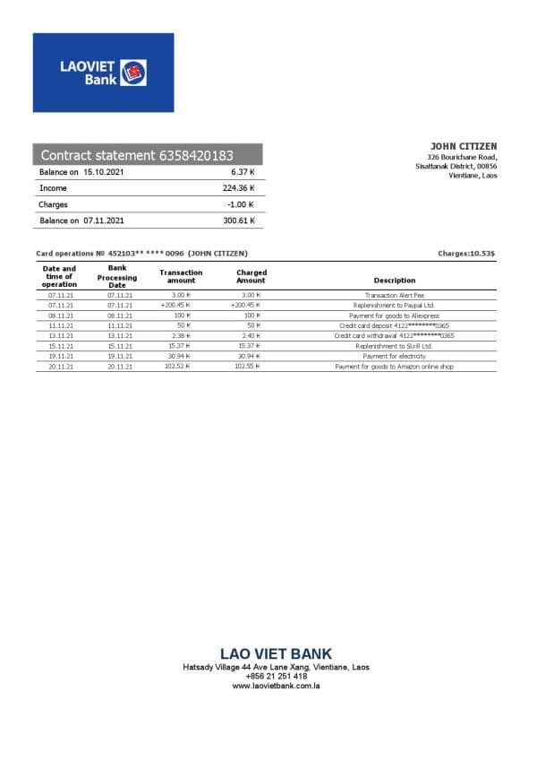 Laos-Lao-Viet-Bank-statement-template-in-Word-and-PDF-format.jpg Laos Lao Viet Bank statement template in Word and PDF format