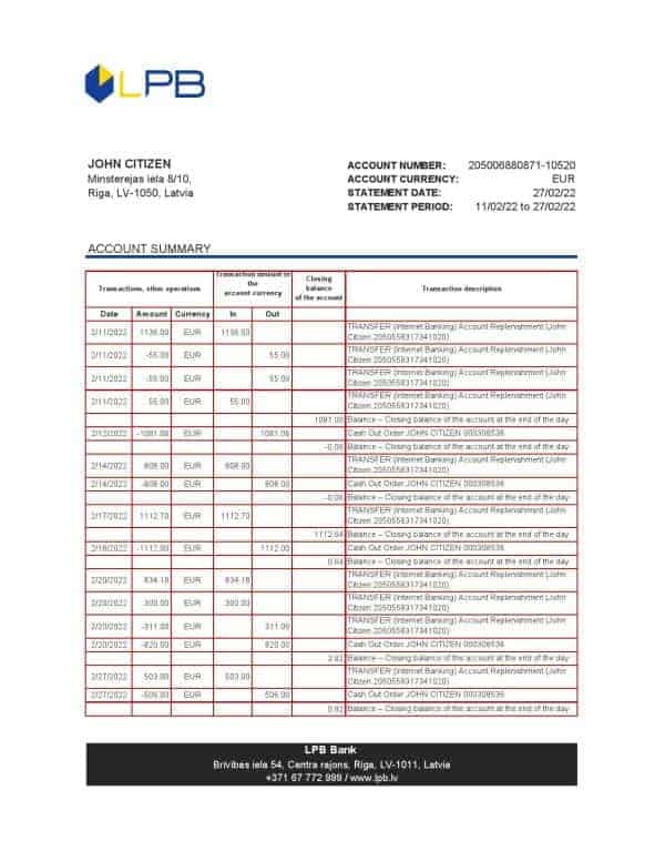 Latvia-LPB-bank-statement-Excel-and-PDF-template.jpg Latvia LPB bank statement Excel and PDF template