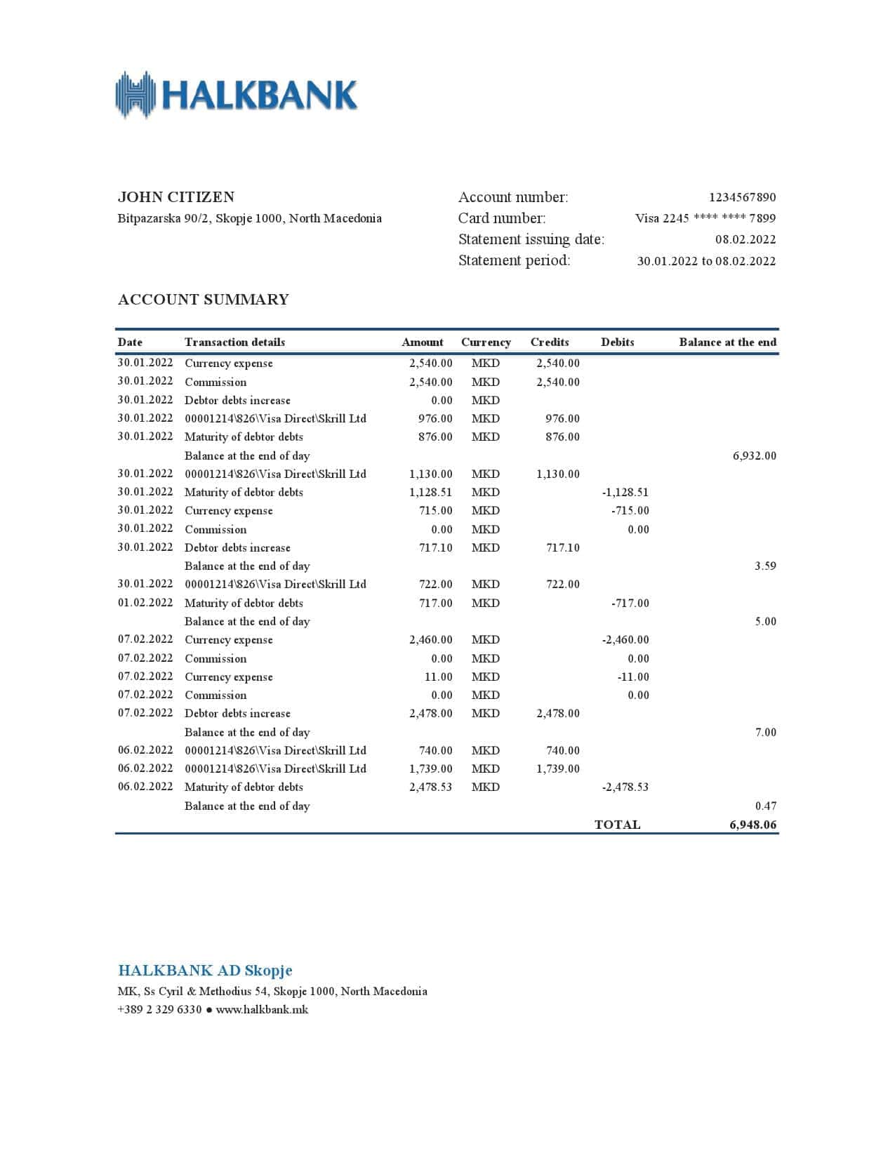 Macedonia-Halkbank-bank-statement-Excel-and-PDF-template.jpg Macedonia Halkbank bank statement Excel and PDF template