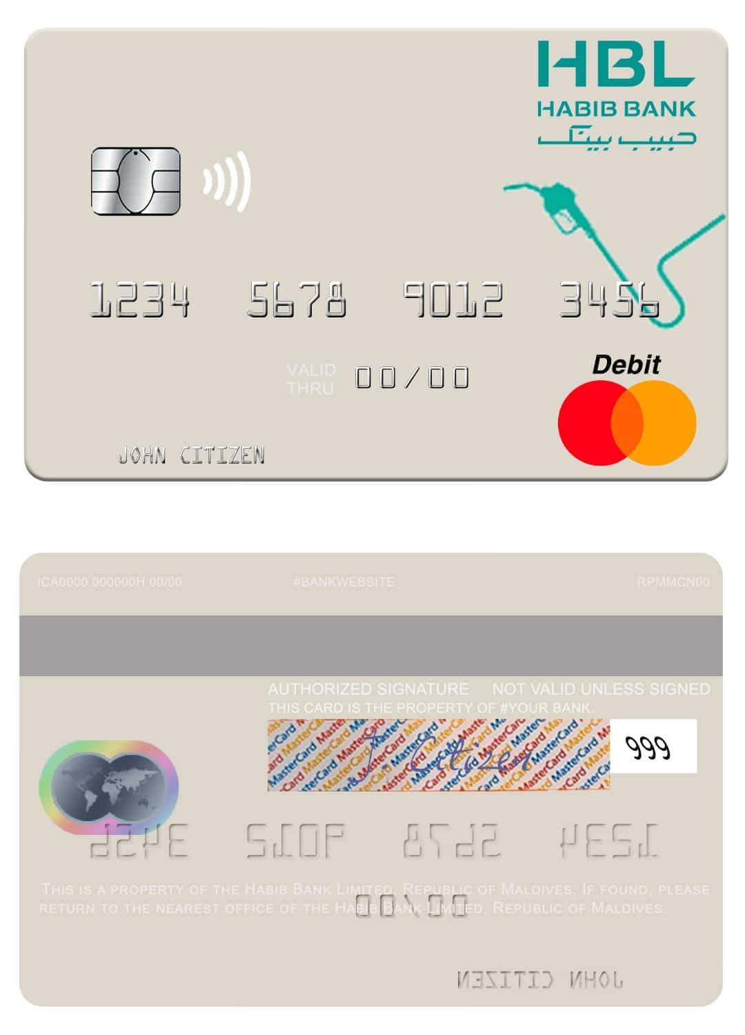 Maldives Habib Bank Limited mastercard credit card Editable Maldives Habib Bank Limited mastercard credit card Templates