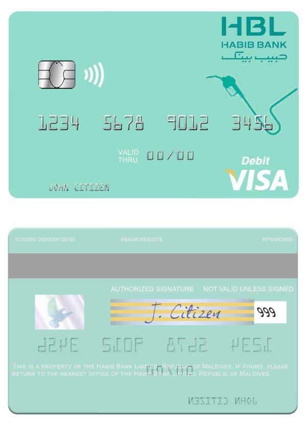 Maldives Habib Bank Limited visa card Fillable Maldives Habib Bank Limited visa card Templates