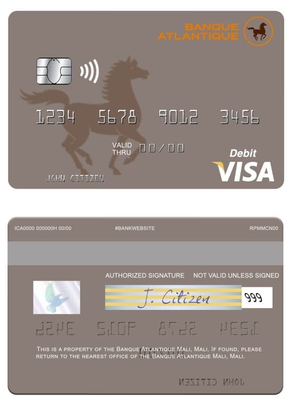 Mali Banque Atlantique visa credit card Fillable Mali Banque Atlantique visa credit card Templates