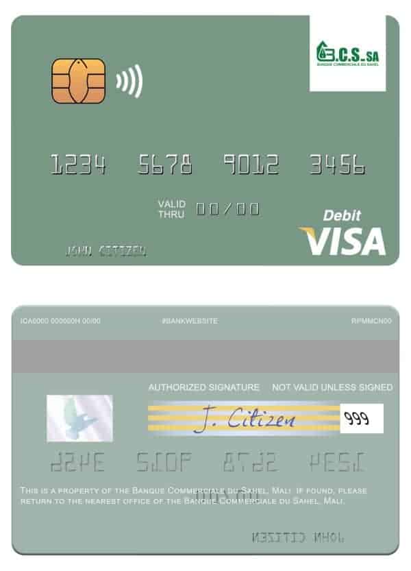 Mali Banque Commerciale du Sahel visa card Fillable Mali Banque Commerciale du Sahel visa card Templates