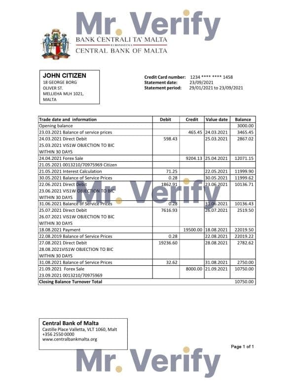 Malta-Central-Bank-of.jpg Malta Central Bank of Malta bank statement easy to fill template in Excel and PDF format