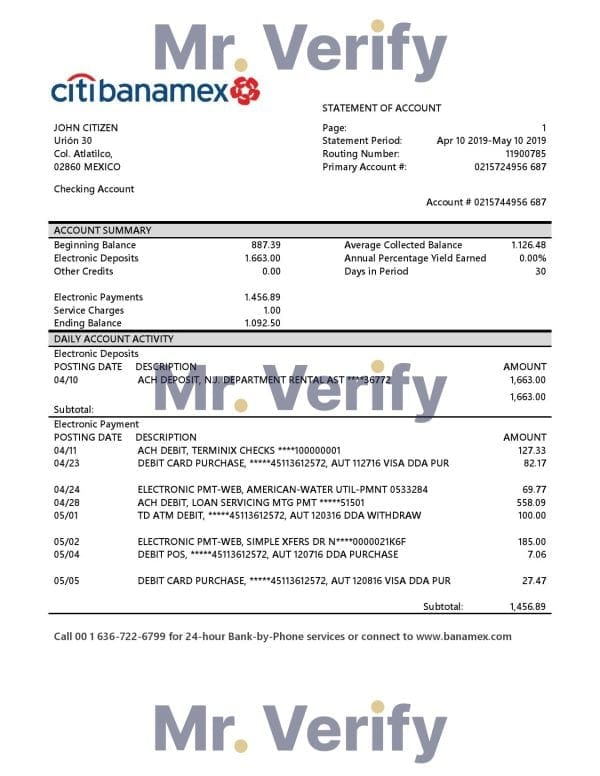 Mexico-Citibanamex-bank.jpg Mexico Citibanamex bank proof of address statement template in Word and PDF format