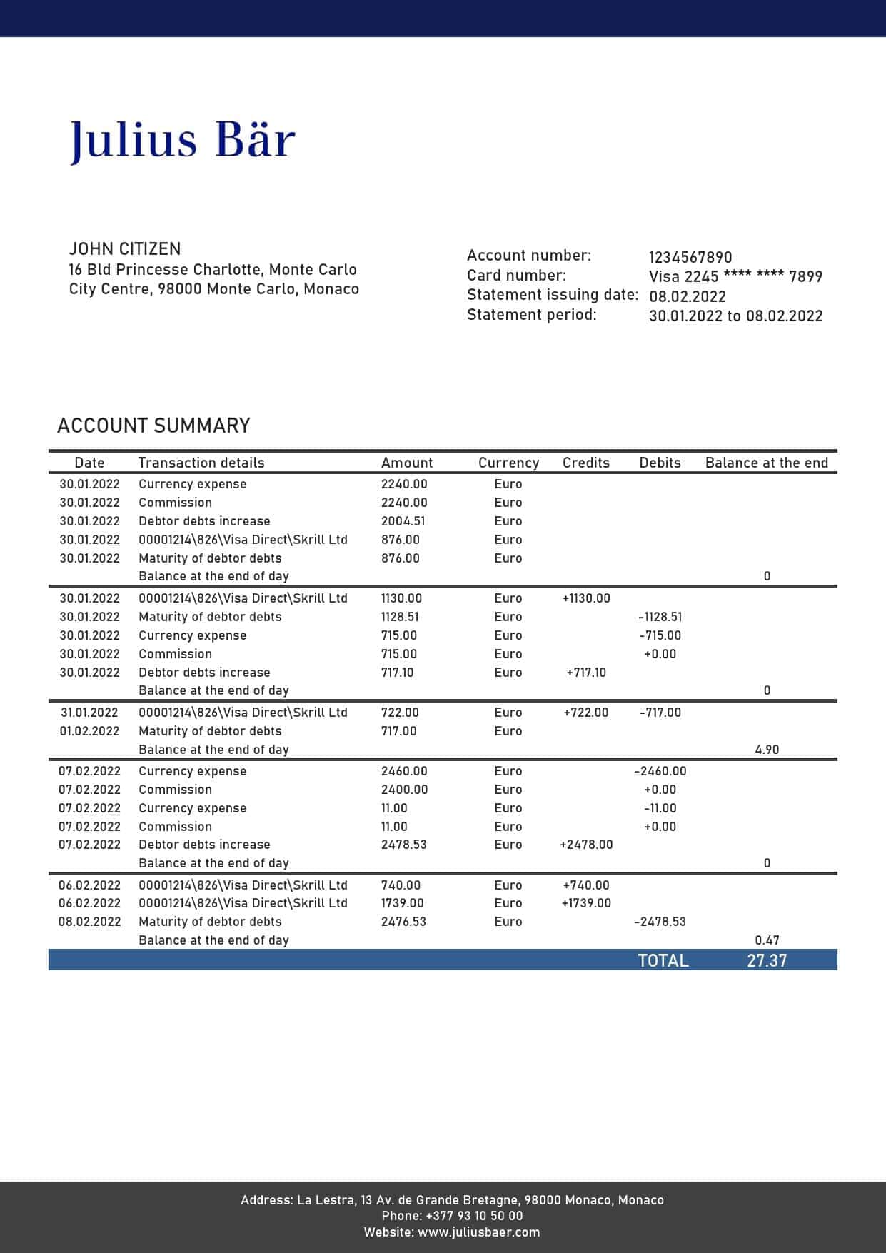 Monaco-Julius-Bar-bank-statement-easy-to-fill-template-in-Word-and-PDF-format.jpg Monaco Julius Bar bank statement easy to fill template in Word and PDF format