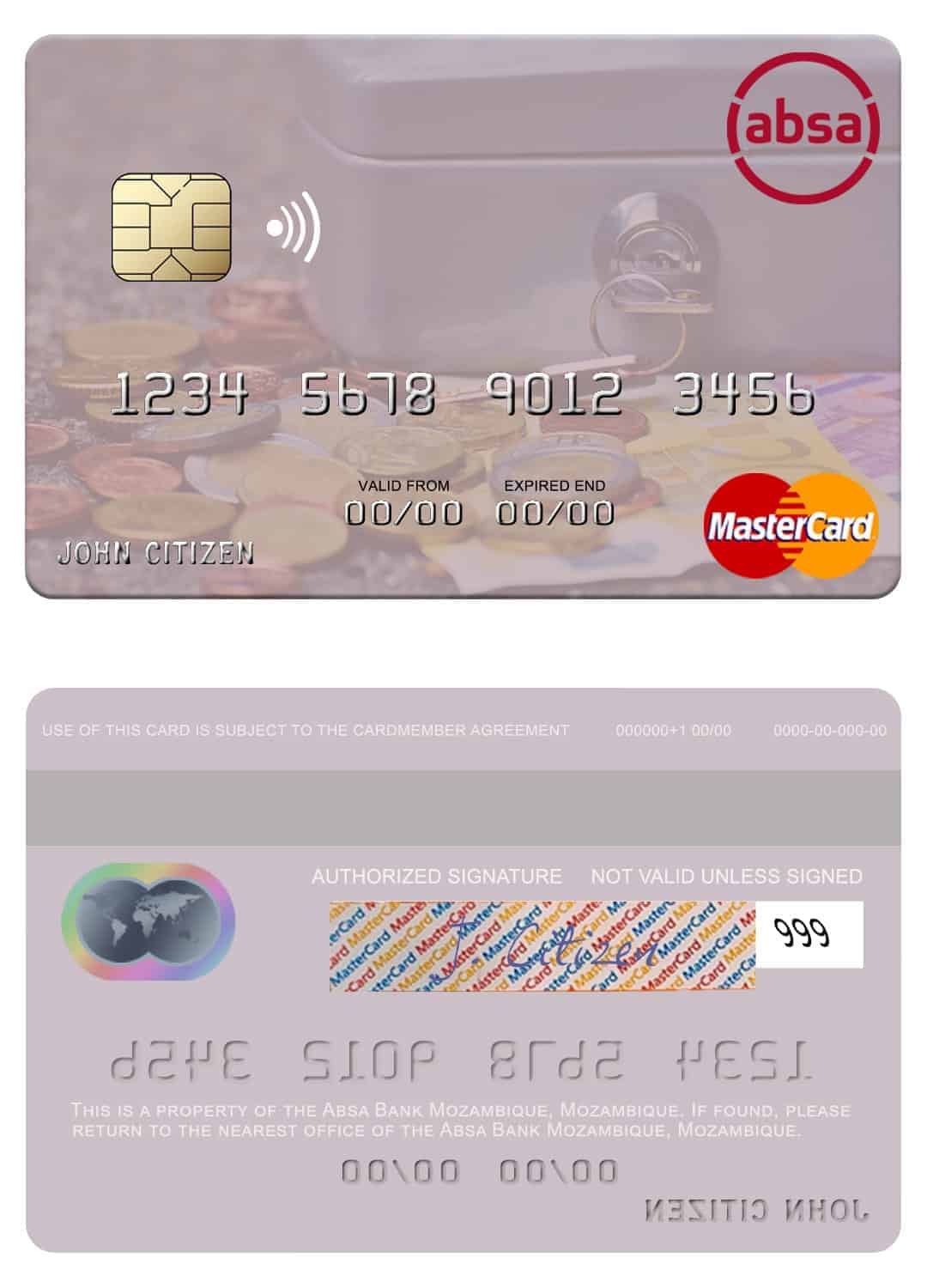 Mozambique Absa Bank Mozambique mastercard Fillable Mozambique Absa Bank Mozambique mastercard Templates