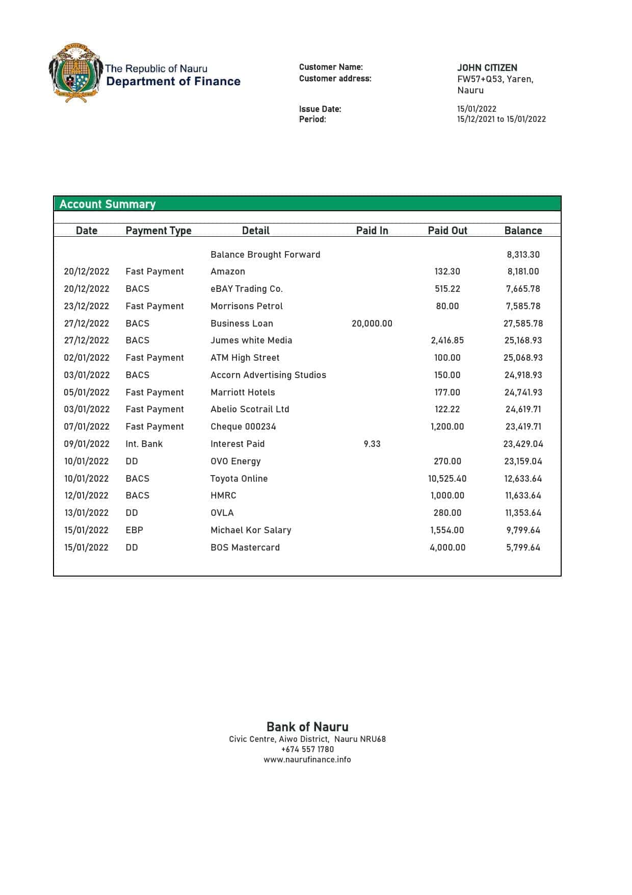 Nauru-Bank-of-Nauru-bank-statement-template-in-Word-and-PDF-format.jpg Nauru Bank of Nauru bank statement template in Word and PDF format