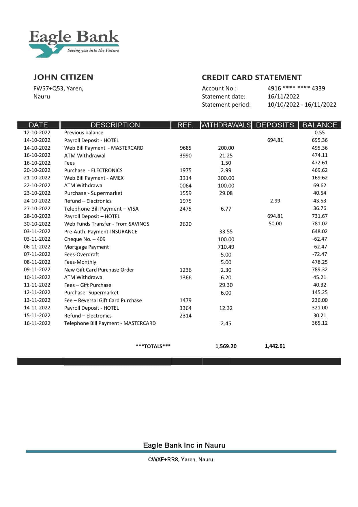 Nauru-Eagle-bank-statement-template-in-Word-and-PDF-format.jpg Nauru Eagle bank statement template in Word and PDF format
