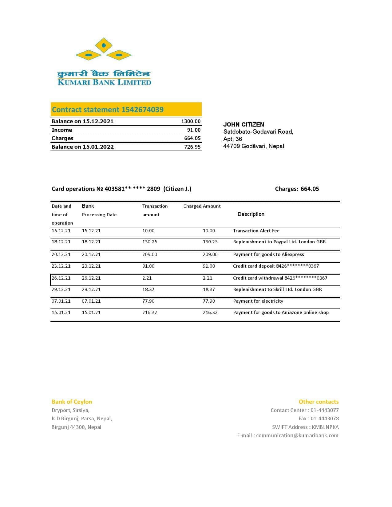 Nepal-Kumari-Bank-statement-template-in-Excel-and-PDF-format.jpg Nepal Kumari Bank statement template in Excel and PDF format