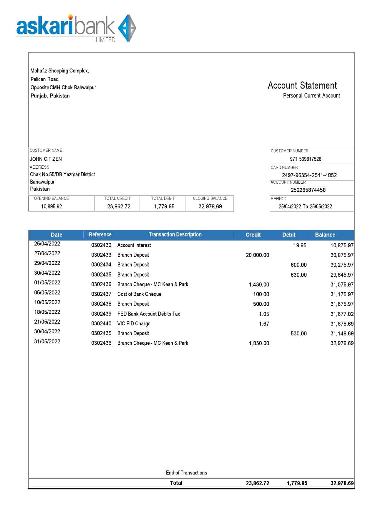 Pakistan-Askaribank-bank-statement-Word-and-PDF-template.jpg Pakistan Askaribank bank statement, Word and PDF template