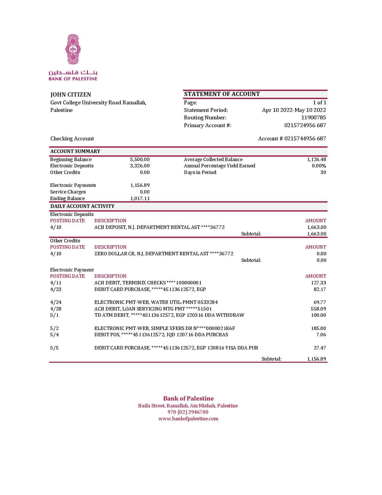 Palestine-Bank-of-Palestine-bank-statement-Excel-and-PDF-template.jpg Palestine Bank of Palestine bank statement Excel and PDF template