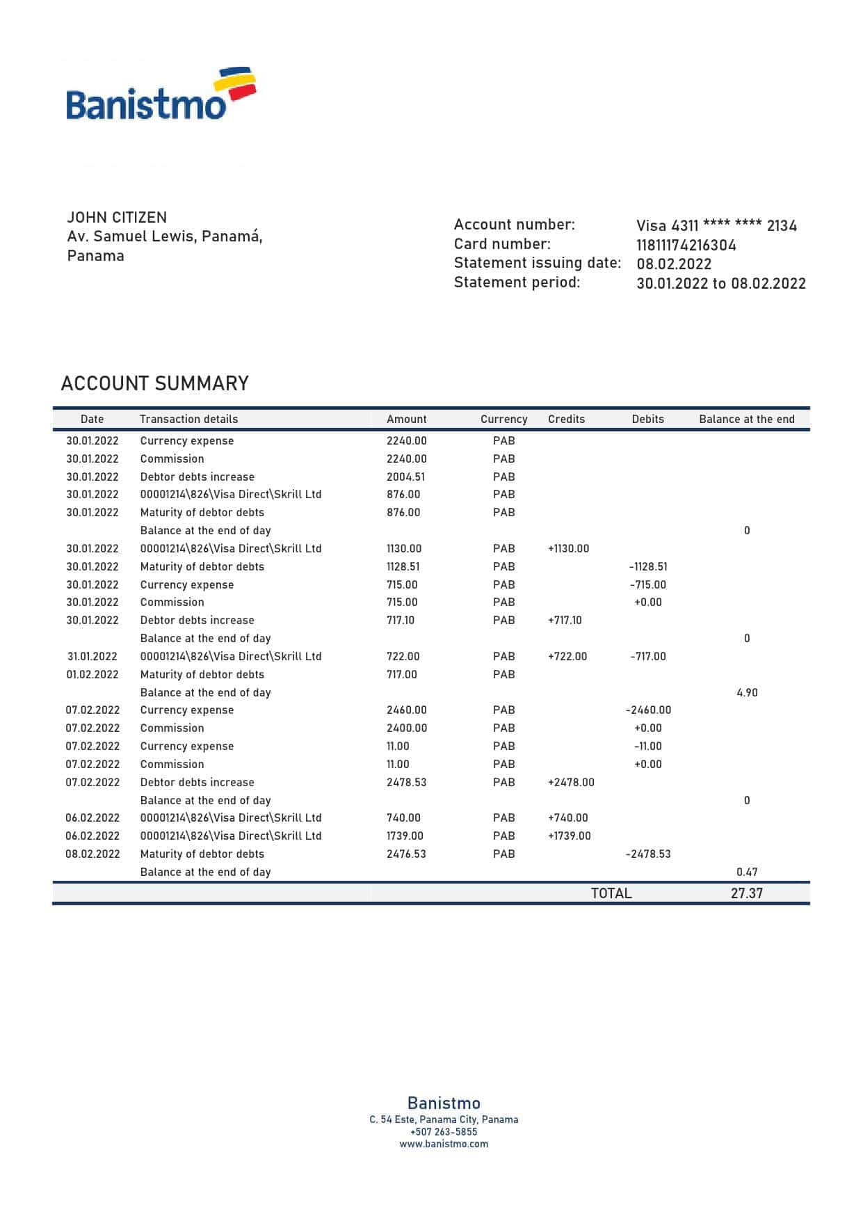 Panama-Banistmo-bank-statement-template-in-Word-and-PDF-format.jpg Panama Banistmo bank statement template in Word and PDF format