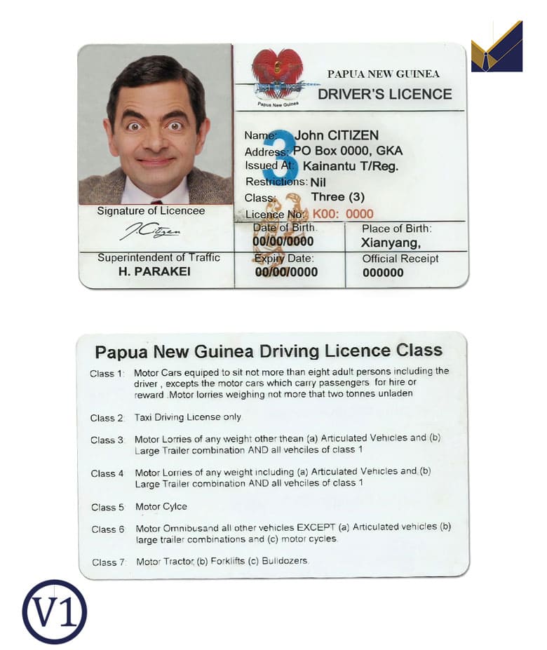 Papua-New-Guinea-Driver-License-Template-v1 Papua-New-Guinea-Driver-License-Template-v1