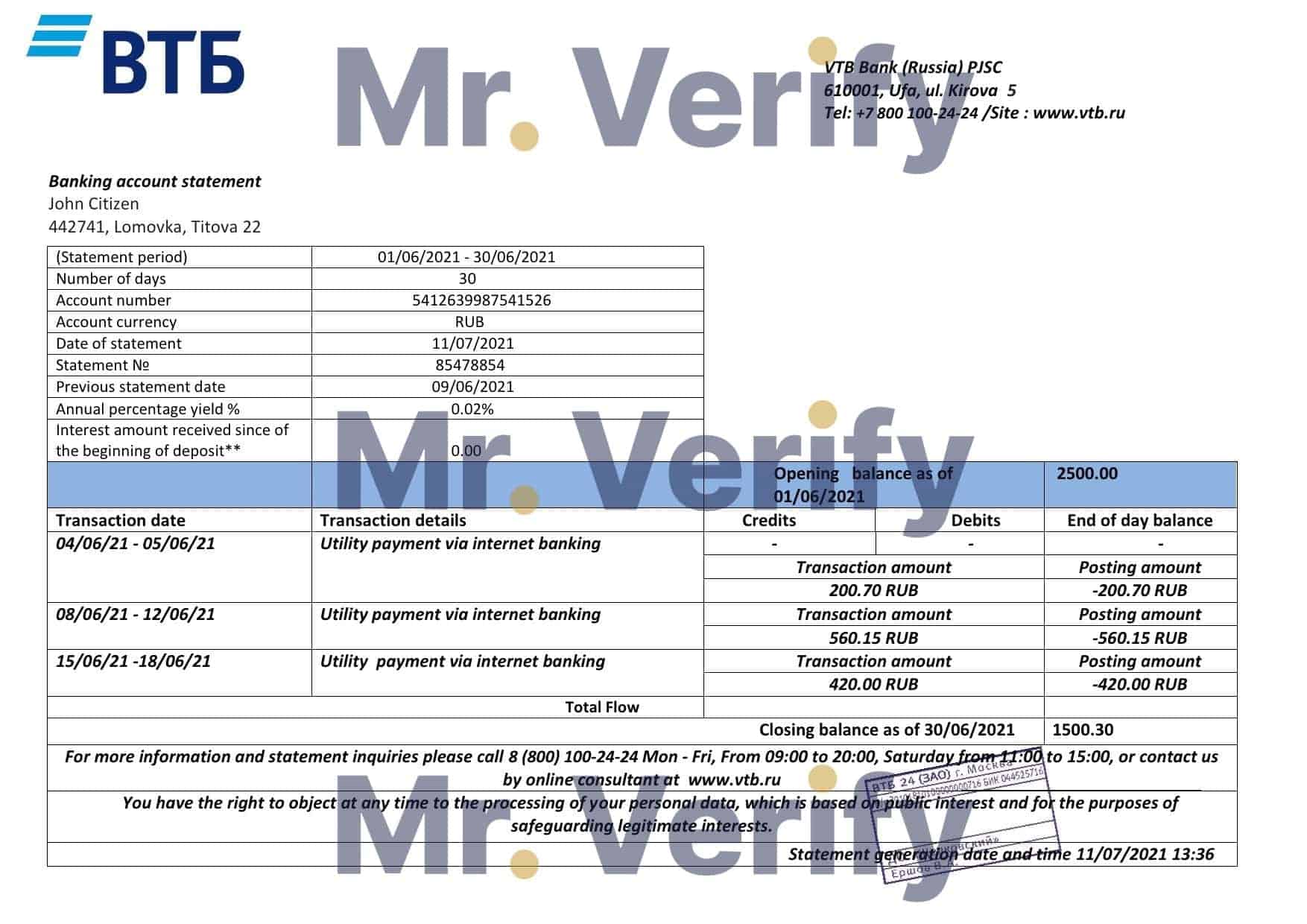Russia-VTB-bank-proof-of-address-statement-template-in-Word-and-PDF-format.jpg Russia VTB bank proof of address statement template in Word and PDF format
